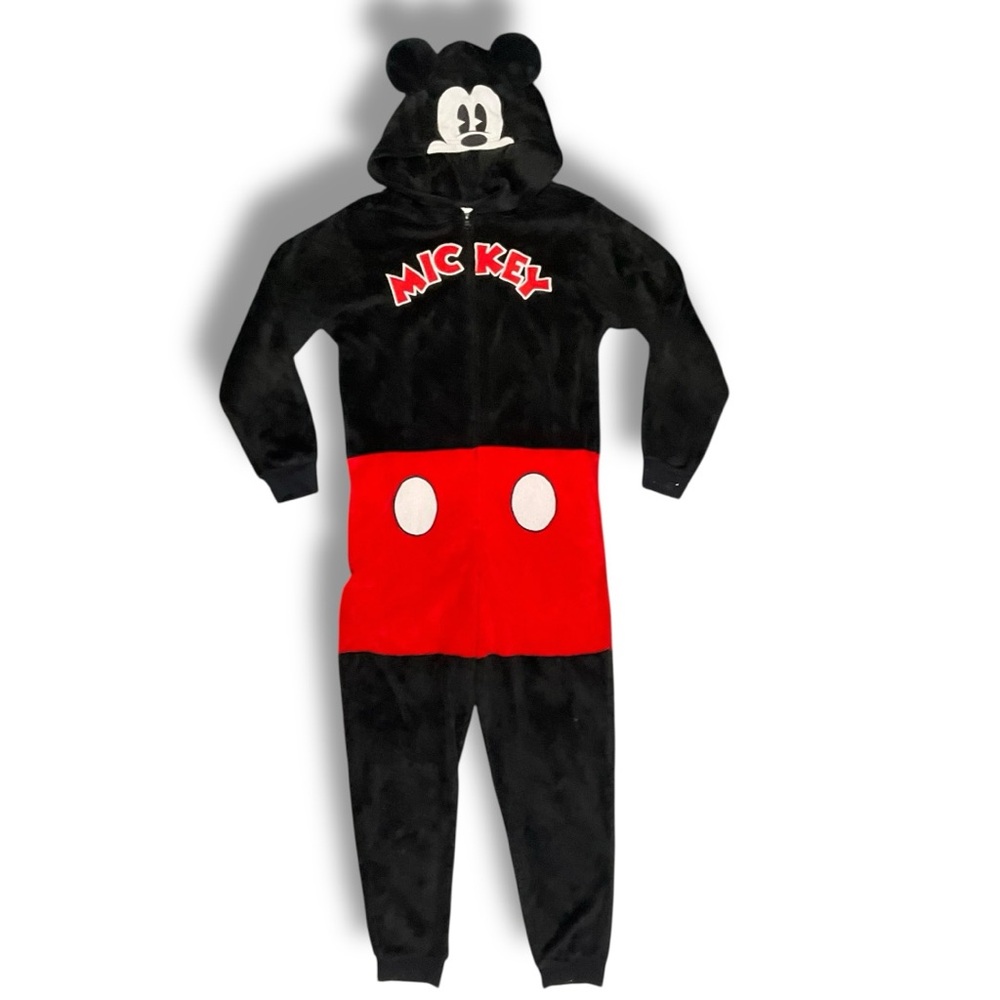 🐭 Mickey Mouse Onesie Pajamas — Disney Hooded Zip-Up‎ Costume